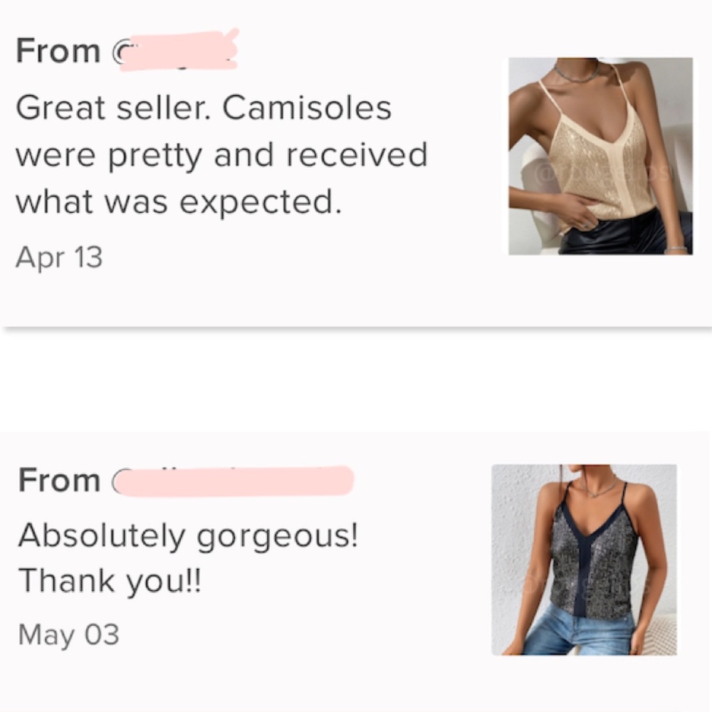 Sequin Detail Champagne Gold Cami Top - Picture 10 of 10